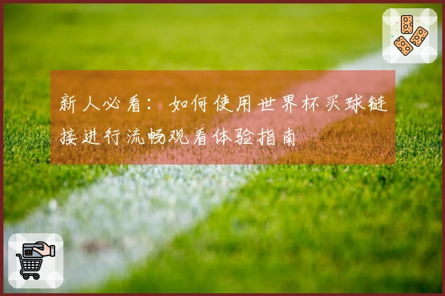新人必看：如何使用世界杯买球链接进行流畅观看体验指南